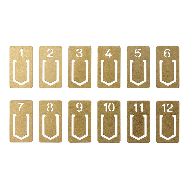 Traveler's Company Notizbuch Traveler's Company Brass Number Clips