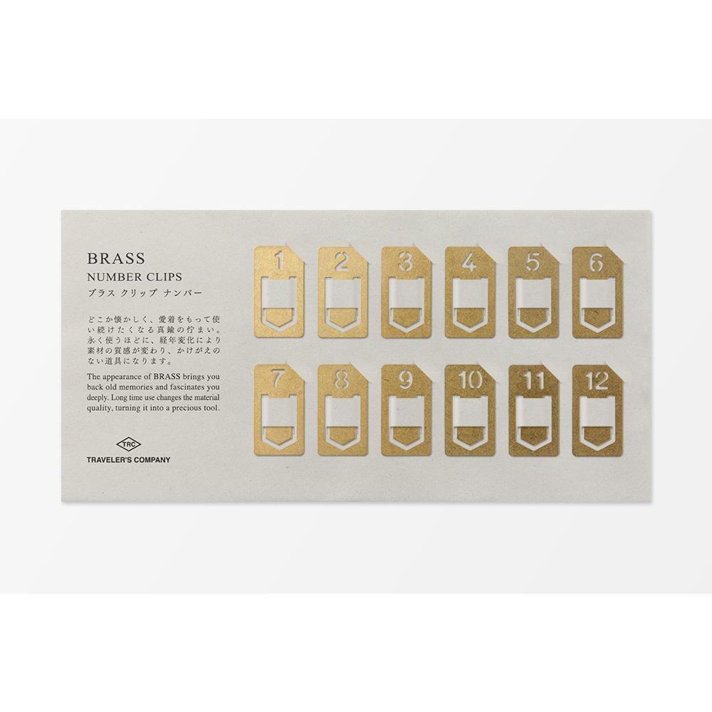 Traveler's Company Index Clips TRAVELER´S COMPANY Brass Number Clips bei Nauli and Stories