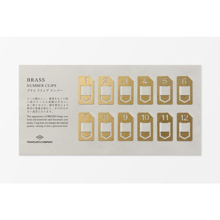 Traveler's Company Index Clips TRAVELER´S COMPANY Brass Number Clips bei Nauli and Stories