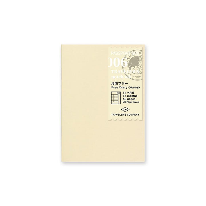 Traveler's Company undatierte Kalender TRAVELER'S notebook Passport 006 Free Monthly Diary bei Nauli and Stories