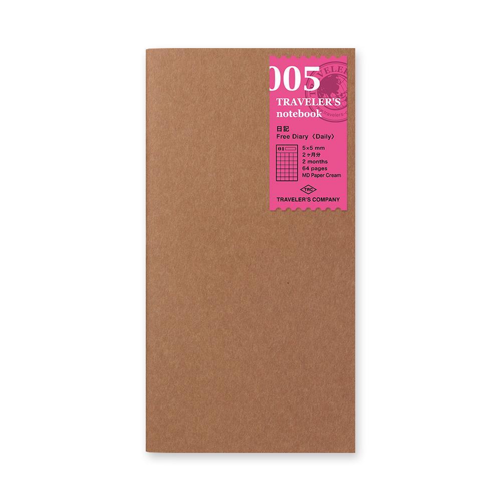 Traveler's Company undatierte Kalender TRAVELER'S notebook regular 005 Free Diary (Daily) bei Nauli and Stories