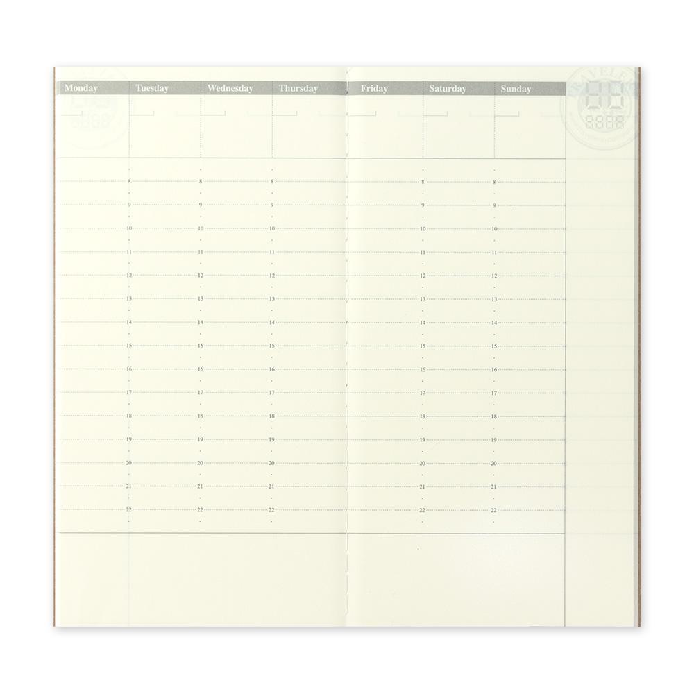 Traveler's Company undatierte Kalender Traveler's Notebook regular 018 Free Diary (Weekly Vertical) bei Nauli and Stories
