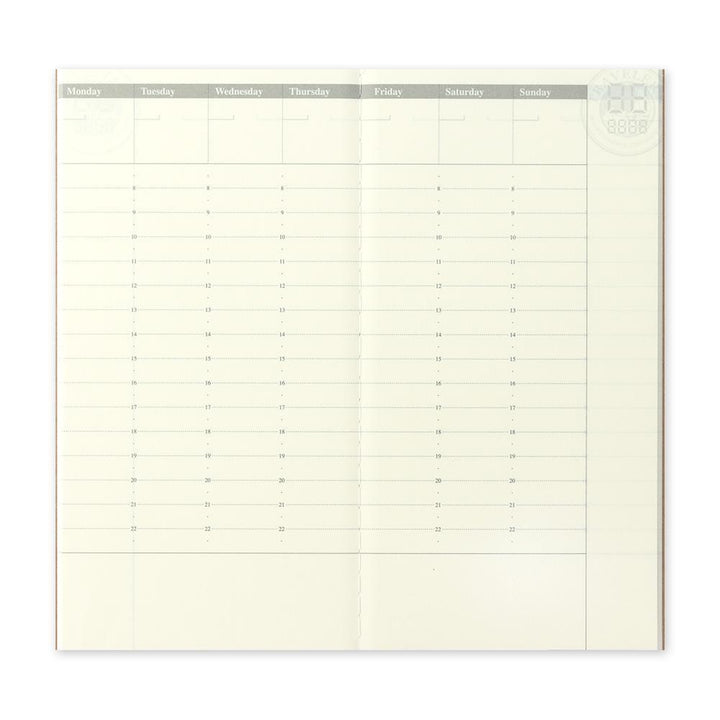 Traveler's Company undatierte Kalender Traveler's Notebook regular 018 Free Diary (Weekly Vertical) bei Nauli and Stories