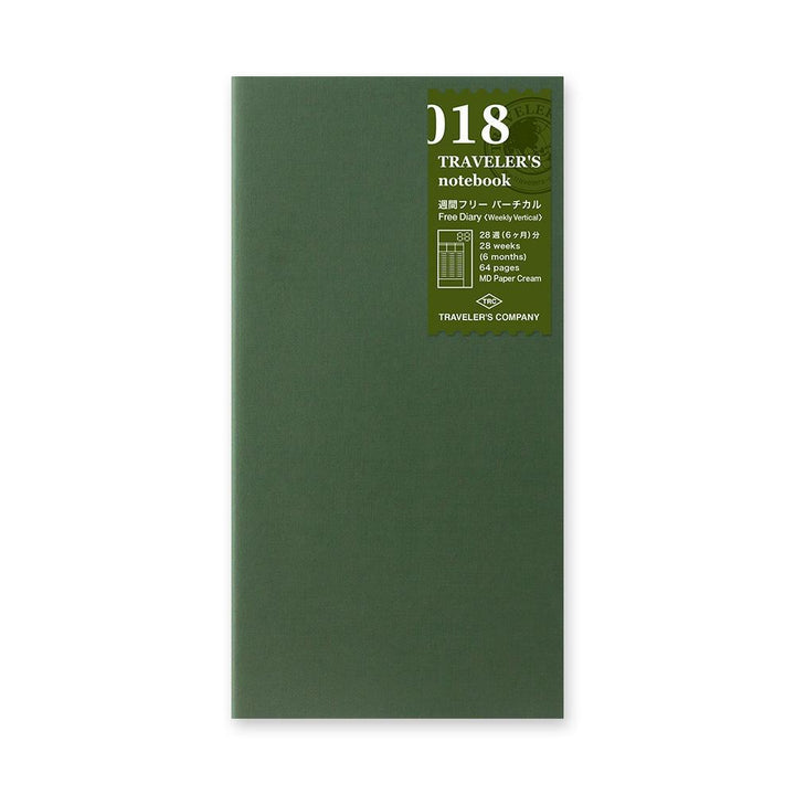 Traveler's Company undatierte Kalender Traveler's Notebook regular 018 Free Diary (Weekly Vertical) bei Nauli and Stories