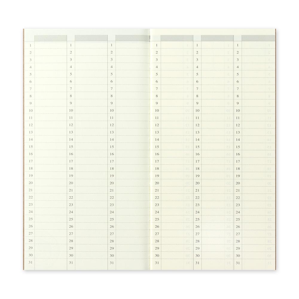 Traveler's Company undatierte Kalender Traveler's Notebook regular 018 Free Diary (Weekly Vertical) bei Nauli and Stories