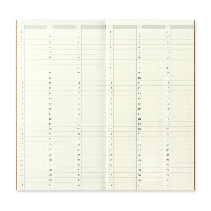 Traveler's Company undatierte Kalender Traveler's Notebook regular 018 Free Diary (Weekly Vertical) bei Nauli and Stories