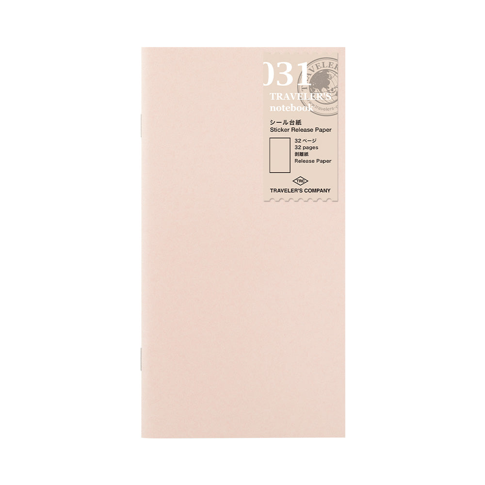 Traveler's Company Notizheft Traveler's Notebook - 031 refill - Sticker Release Paper - regular