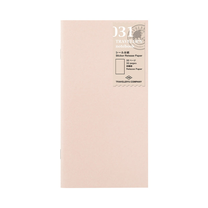 Traveler's Company Notizheft Traveler's Notebook - 031 refill - Sticker Release Paper - regular