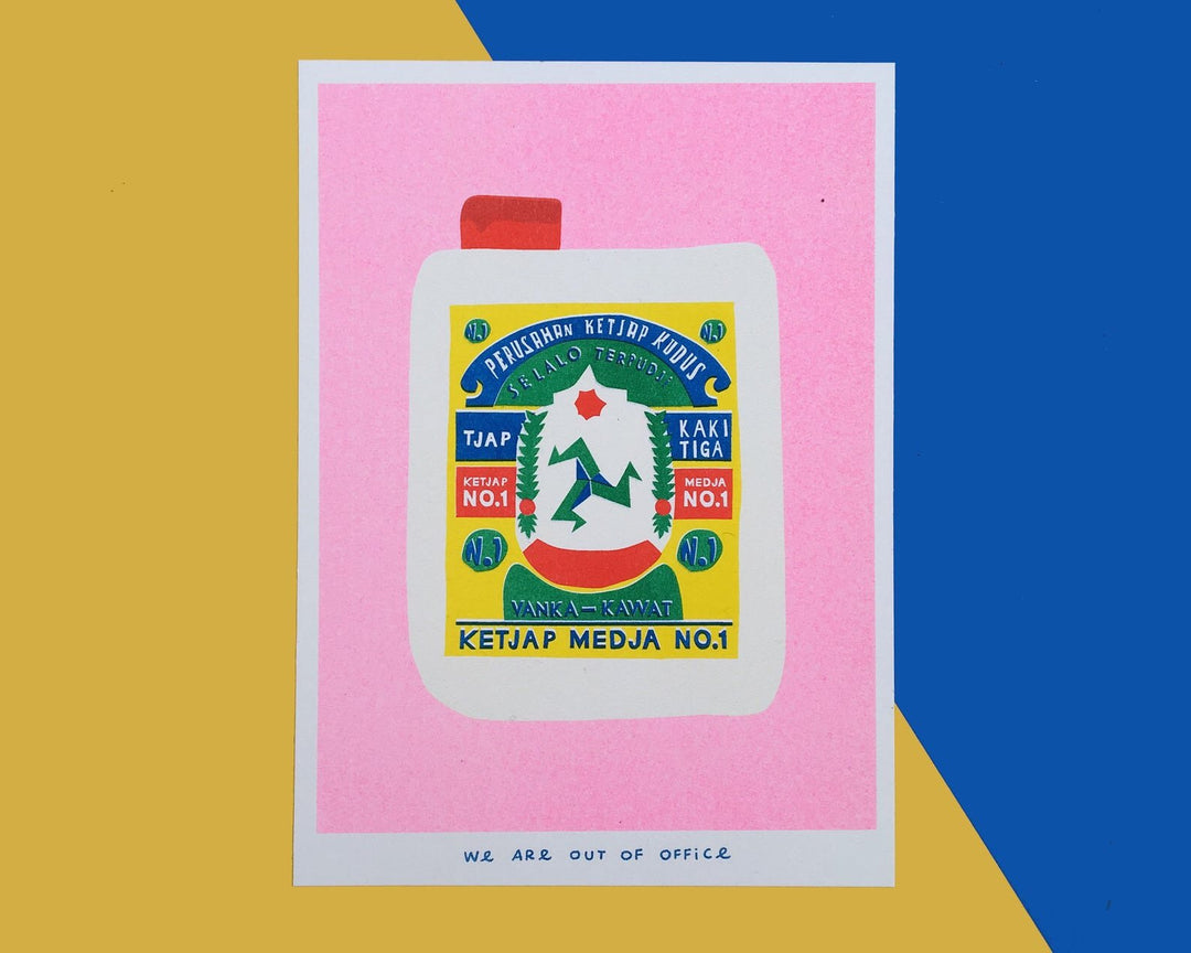 Weareoutofoffice Miniprint Risoprint Ketjap Medja Cap Kaki Tiga Kudus