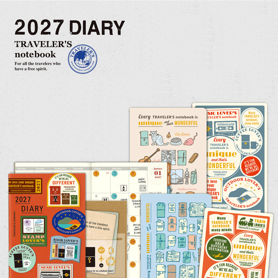 TRAVELER'S notebook Kalender und Zubehör 2027