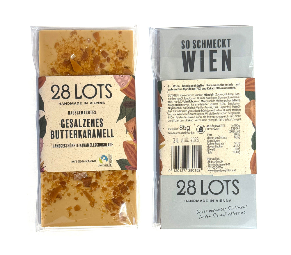 28lot Schokolade Karamellschokolade | gesalzenes Butterkaramell bei Nauli and Stories