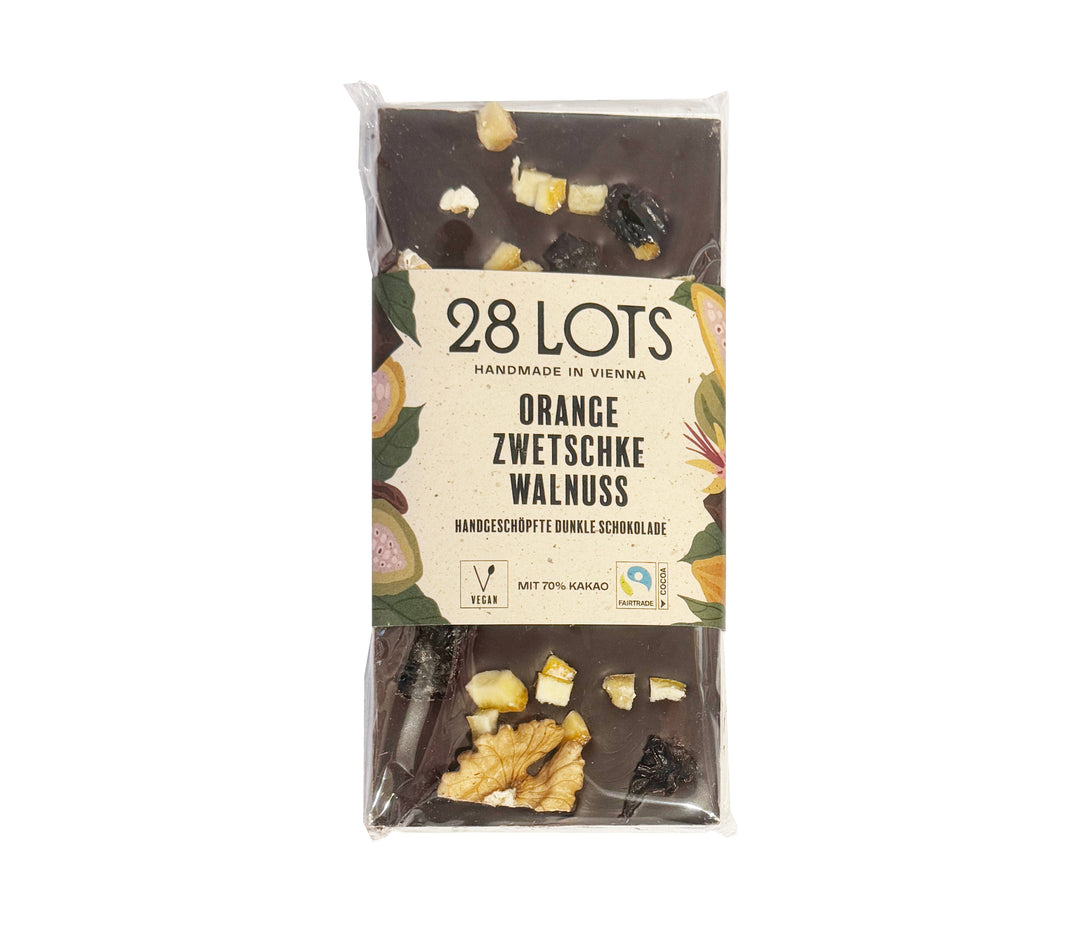 28lot Schokolade | Orange, Zwetschke, Walnuss bei Nauli and Stories