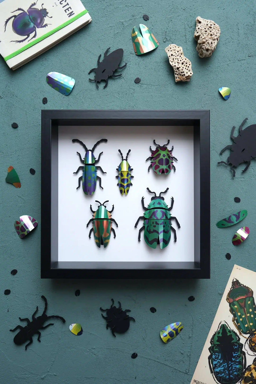 3D-Bastelset DIY - Bastel - Set schillernde Käfer in grün