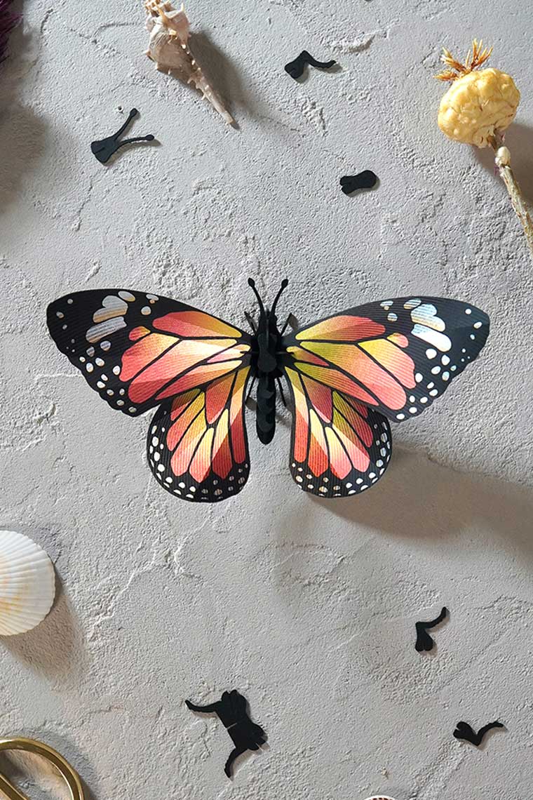 3D-Bastelset DIY-Set DIY - Bastel - Set - Birdwing Schmetterling rot orange