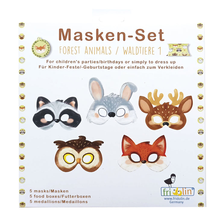 3D-Bastelset Maske Masken Set Waldtiere 1