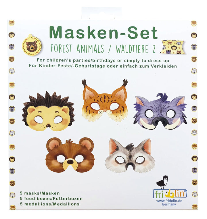 3D-Bastelset Maske Masken Set Waldtiere 2