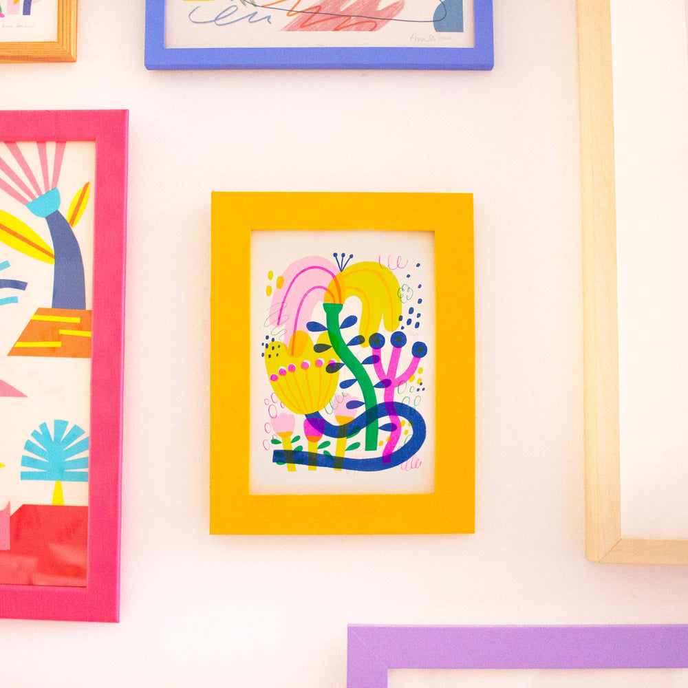 Ana Seixas Kunstdruck Risographie Druck A5 | Blumenstrauß bei Nauli and Stories