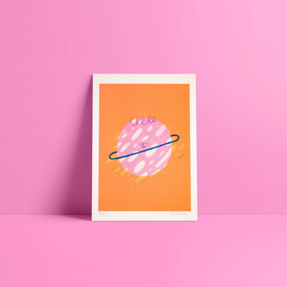 Ana Seixas Kunstdruck Risographie Druck A5 | Planeta bei Nauli and Stories
