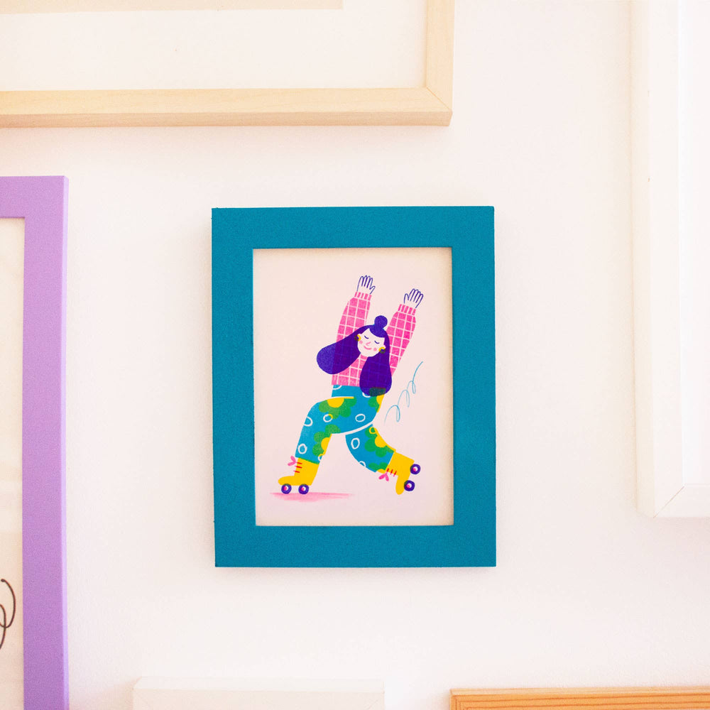 Ana Seixas Risographie Druck A5 | Rollerskater bei Nauli and Stories