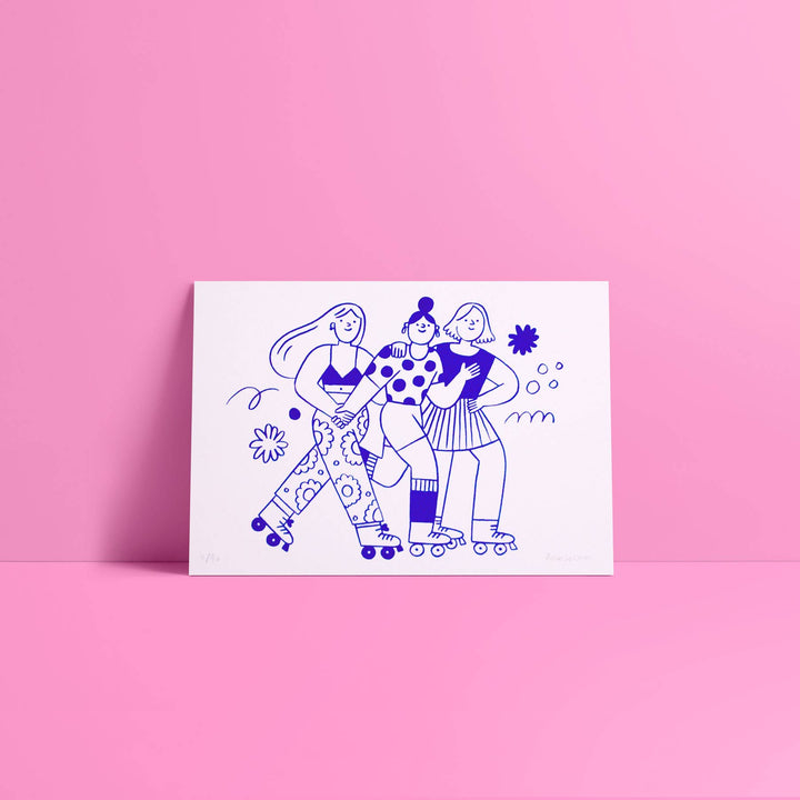 Ana Seixas Roller Skater Girls // A5 Risograph bei Nauli and Stories