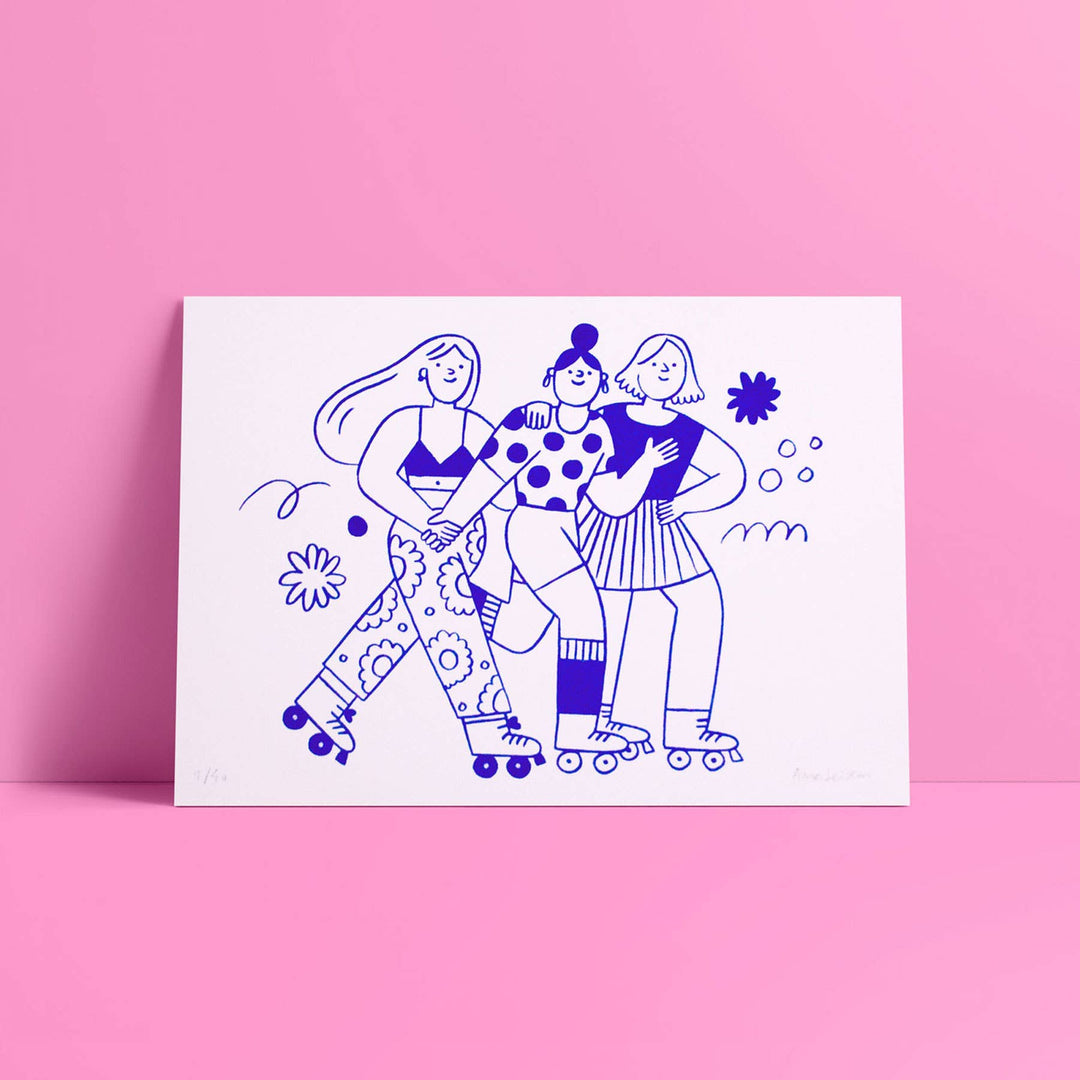 Ana Seixas Roller Skater Girls // A5 Risograph bei Nauli and Stories