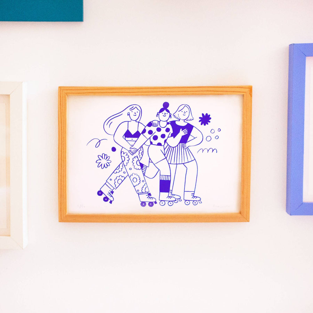 Ana Seixas Roller Skater Girls // A5 Risograph bei Nauli and Stories