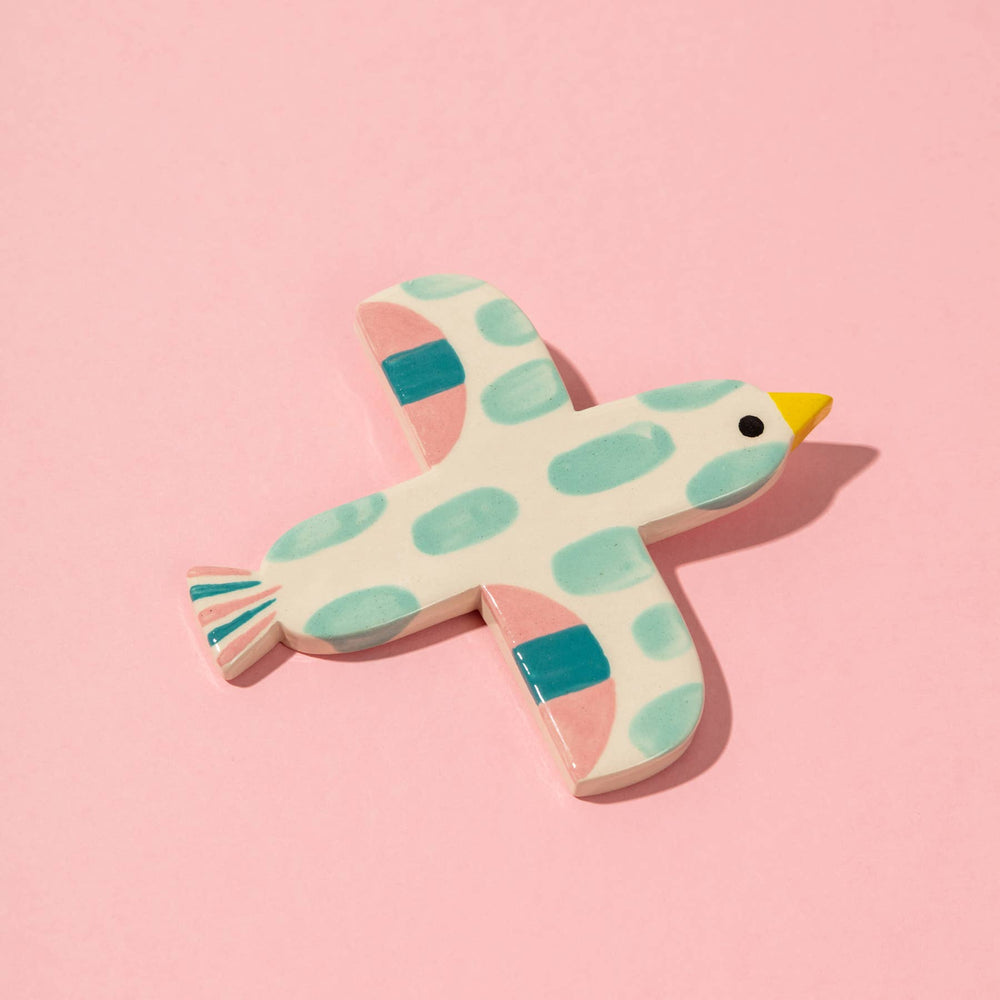 Ana Seixas Wanddekoration Bird Mint / Ceramic Hanging bei Nauli and Stories