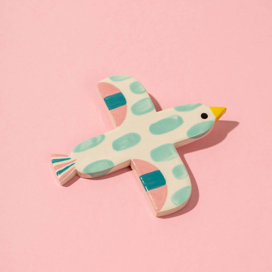 Ana Seixas Wanddekoration Bird Mint / Ceramic Hanging bei Nauli and Stories
