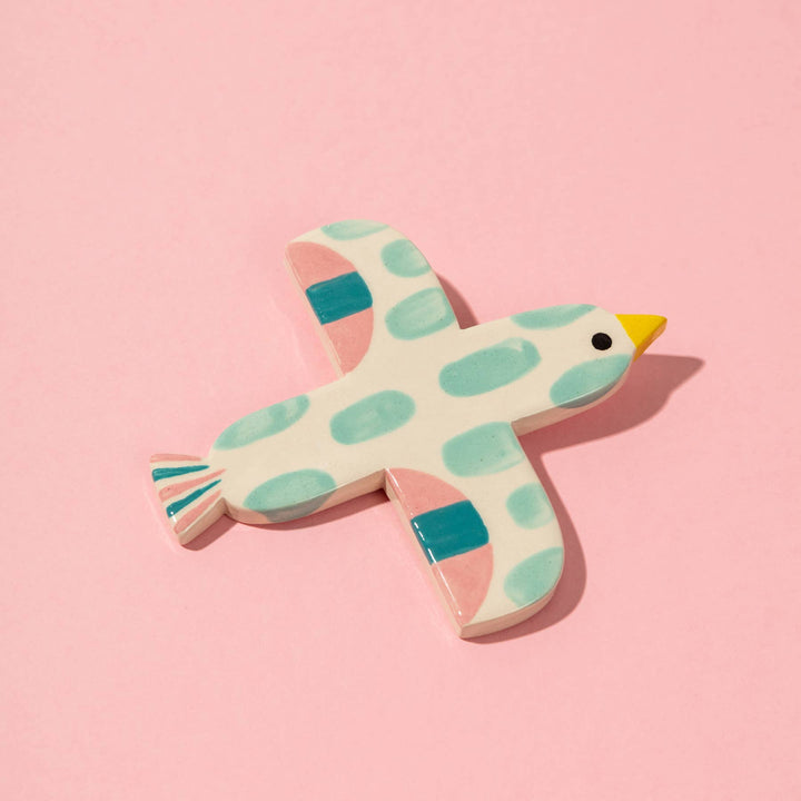 Ana Seixas Wanddekoration Bird Mint / Ceramic Hanging bei Nauli and Stories