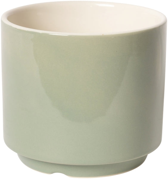 Au Maison Blumentopf Blumentopf 12,5 x ø 12,5 cm mit Untersetzer | salbei/braun bei Nauli and Stories