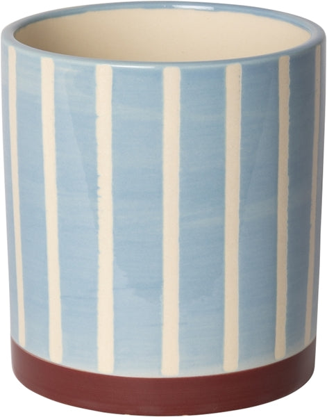 Au Maison Blumentopf Blumenübertopf  hellblau weiß braun -  Ø 10cm bei Nauli and Stories