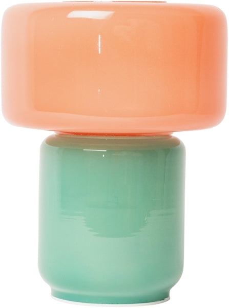 Au Maison Lampe Glaslampe, pink/petrol, 16xø12,5 cm bei Nauli and Stories