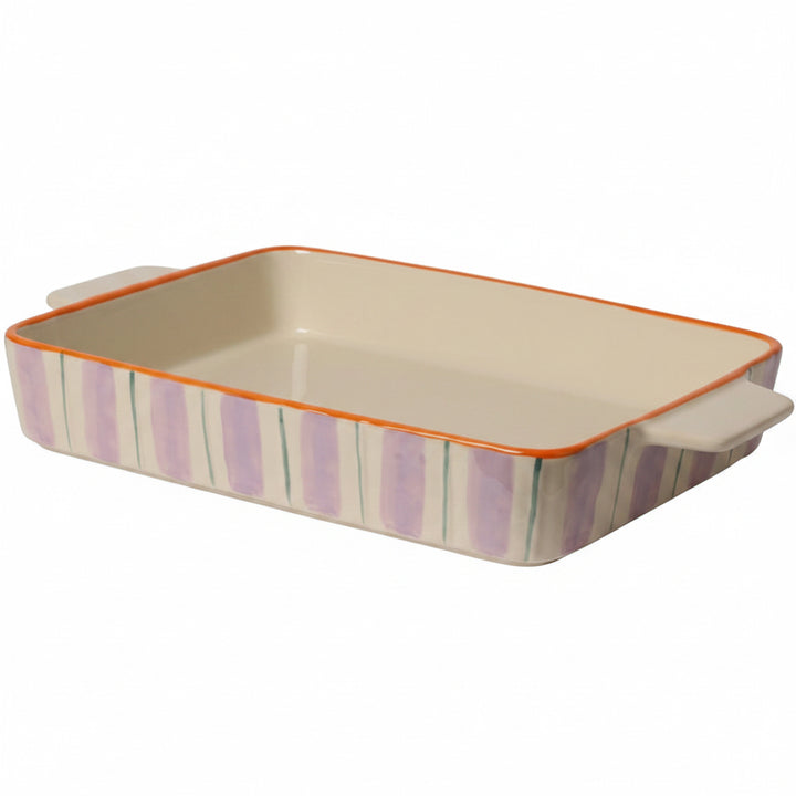Au Maison Ofenform Ofenform  violett- petrol- orange gestreift, 5,4x36,2x23 cm bei Nauli and Stories