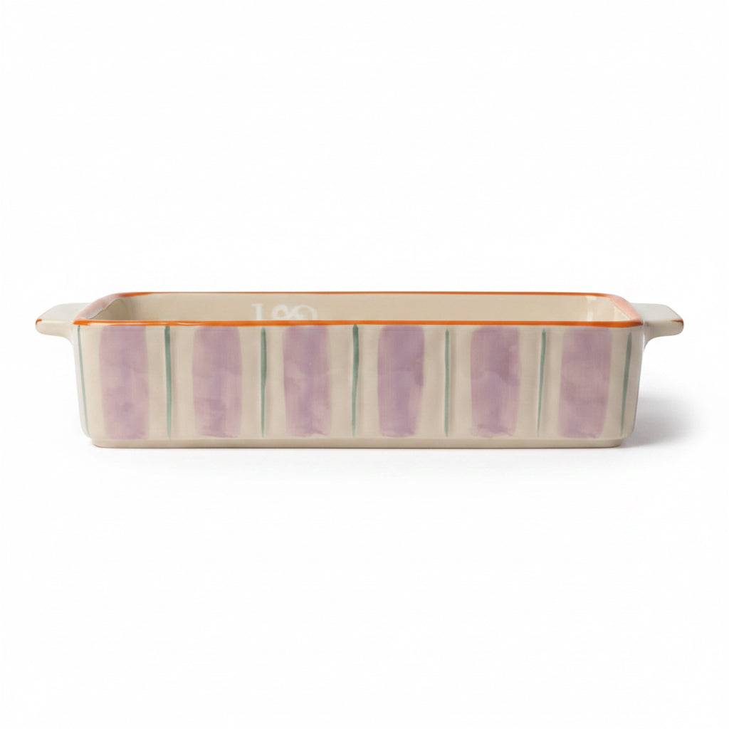 Au Maison Ofenform Ofenform  violett- petrol- orange gestreift, 5,4x36,2x23 cm bei Nauli and Stories