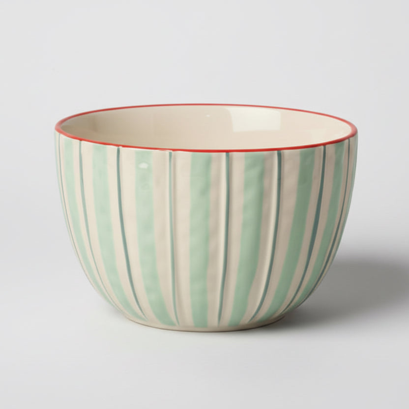 Au Maison Salatschüssel mint petrol rot bei Nauli and Stories