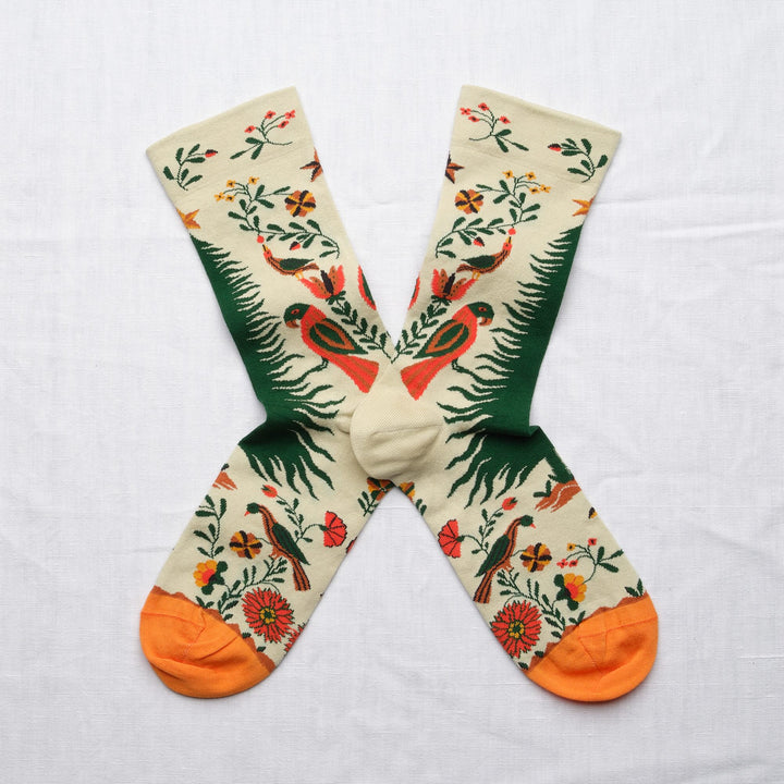 Bonne Maison Baumwollsocken Socken Leek Parrot von Bonne Maison bei Nauli and Stories