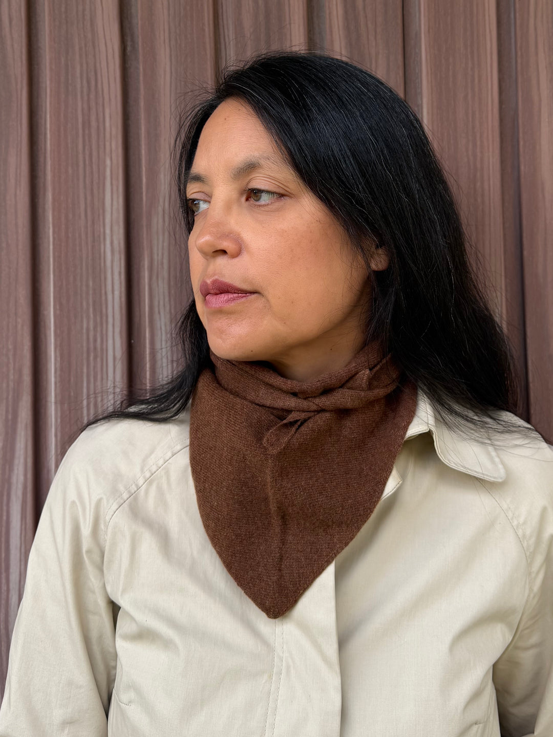 Cézembre Schal Dreieckstuch – Marron bei Nauli and Stories