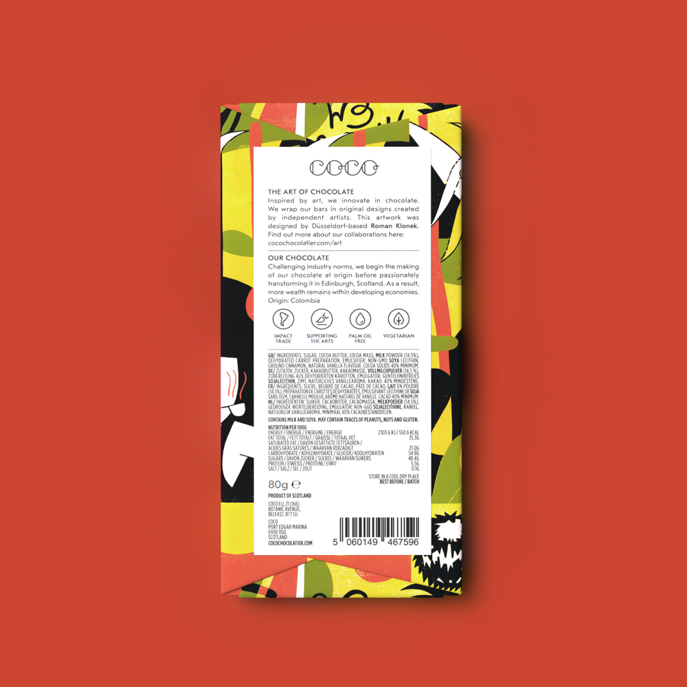 COCO Chocolatier Schokolade COCO | Carrot Cake Milk Chocolate  | 40% Kakao bei Nauli and Stories