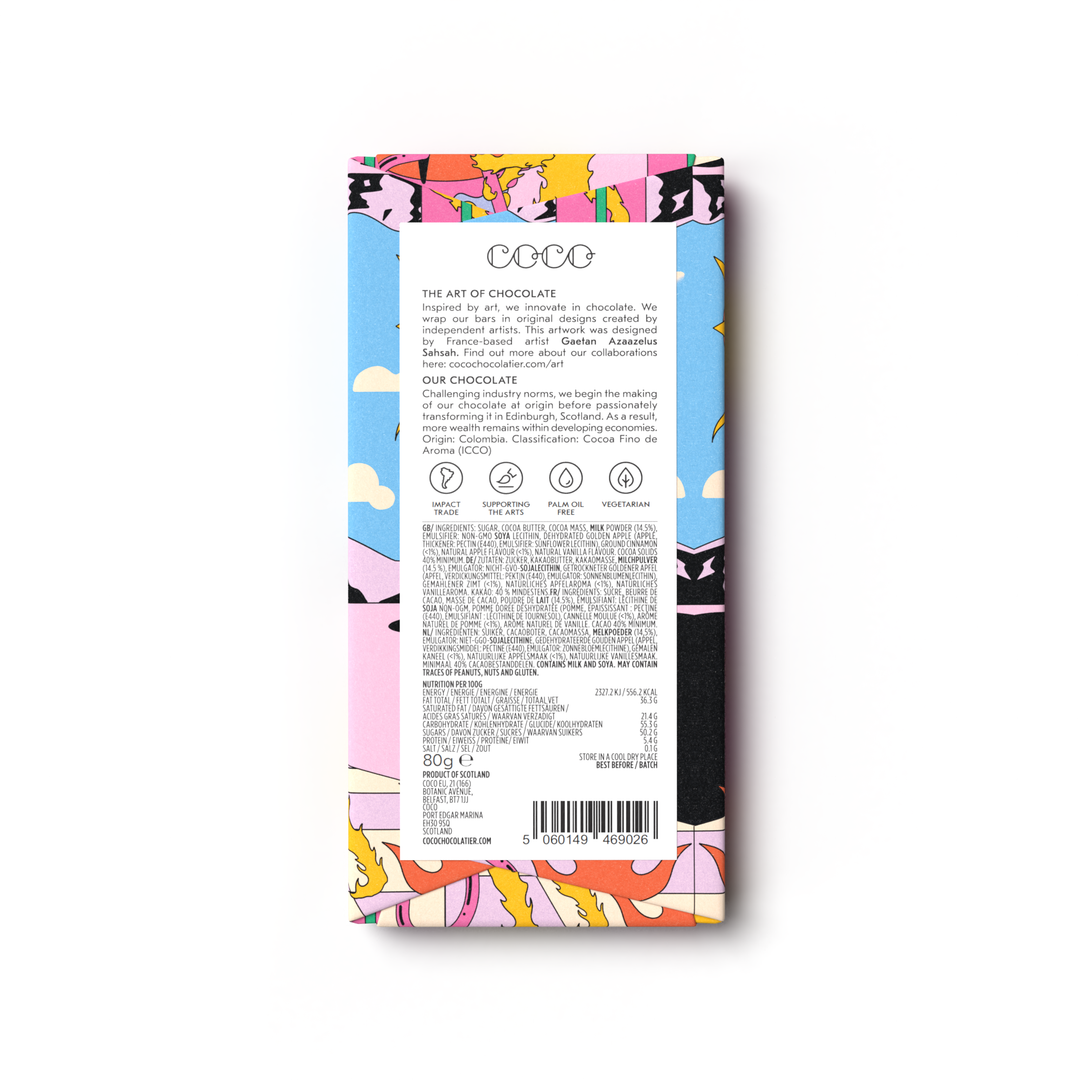 COCO Chocolatier Schokolade COCO | Golden Apple Pie Milk Chocolate Bar bei Nauli and Stories