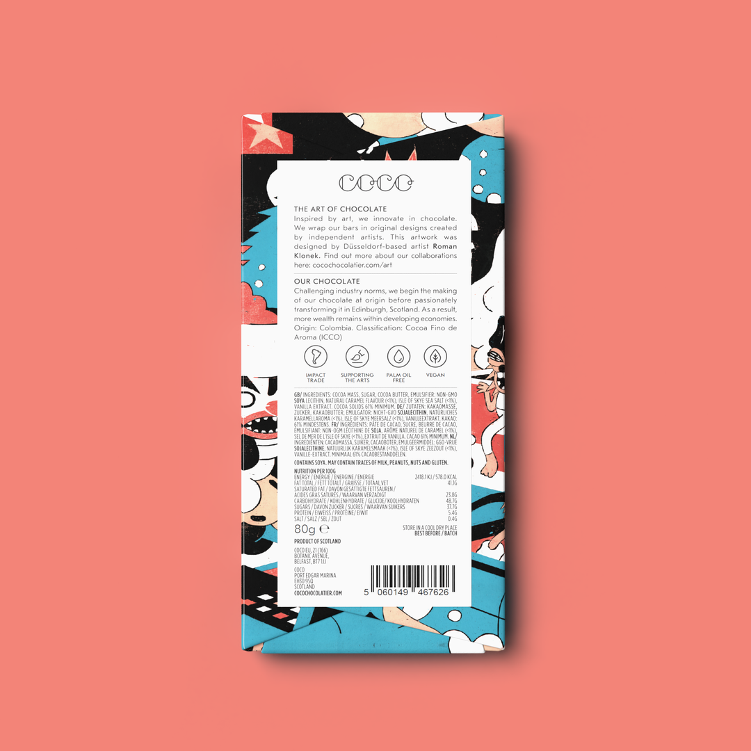 COCO Chocolatier Schokolade COCO | Salted Caramel Dark Chocolate Bar 80g bei Nauli and Stories