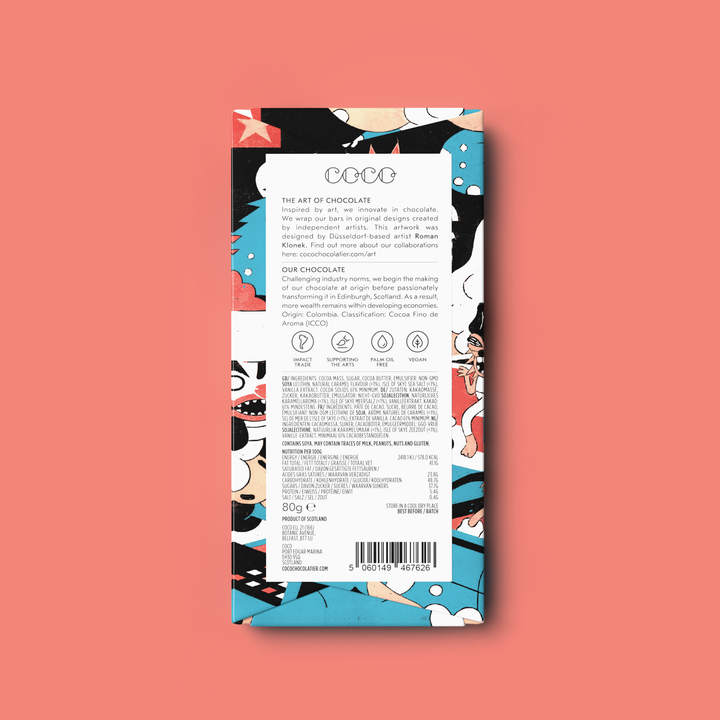 COCO Chocolatier Schokolade COCO | Salted Caramel Dark Chocolate Bar 80g bei Nauli and Stories