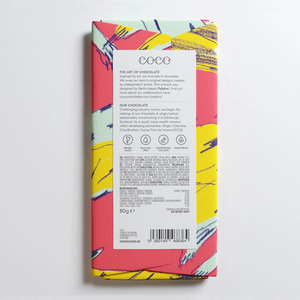COCO Chocolatier Schokolade COCO | Salted Caramel Milk Chocolate Bar 40% Kakao bei Nauli and Stories