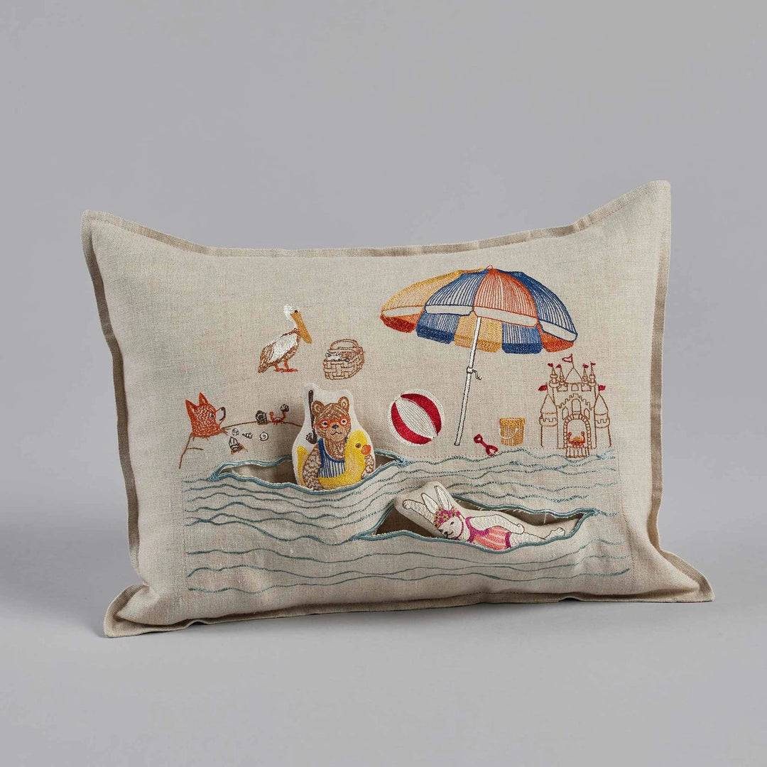 Coral &amp; Tusk Sofakissen Day At the Beach Pocket Pillow bei Nauli and Stories