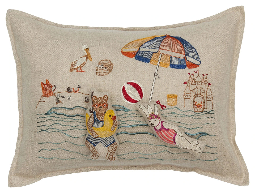 Coral &amp; Tusk Sofakissen Day At the Beach Pocket Pillow bei Nauli and Stories
