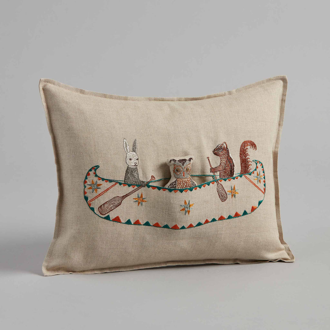 Coral & Tusk Sofakissen Friends Canoe Pocket Pillow: Cover Only
