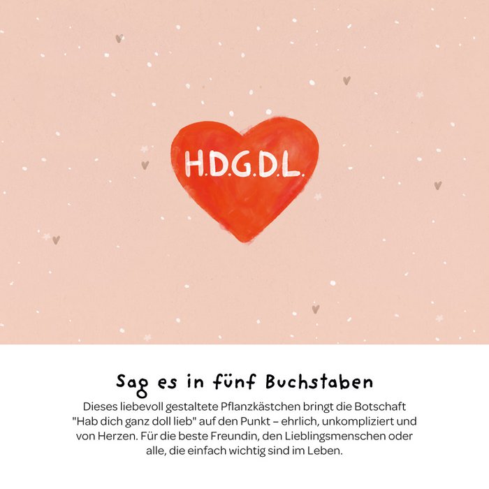 Die Stadtgärtner Anzuchtset Pflanzkästchen HDGDL - Hab Dich ganz doll lieb bei Nauli and Stories