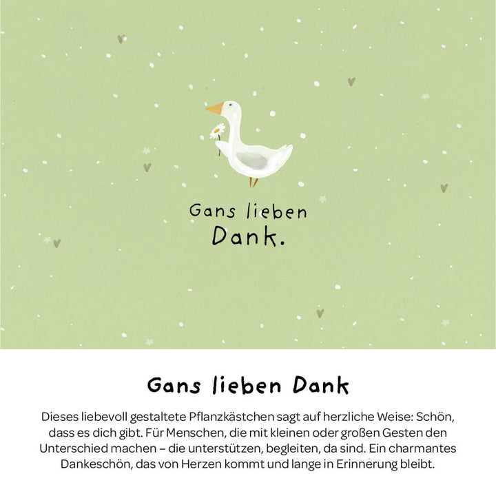 Die Stadtgärtner Pflanzkästchen - Gans lieben Dank bei Nauli and Stories