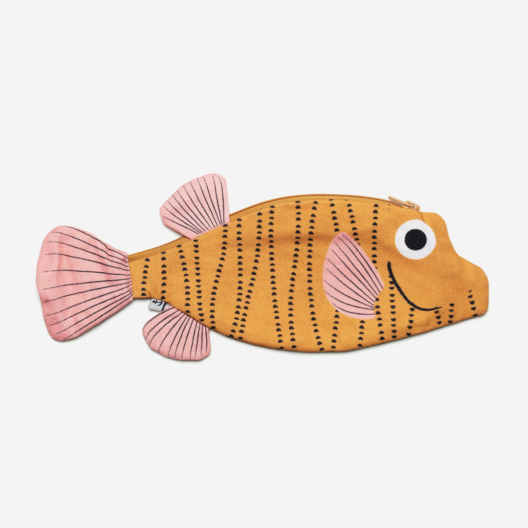 Don Fisher Federmäppchen Boxfish orange rosa | Stiftemäppchen Fisch