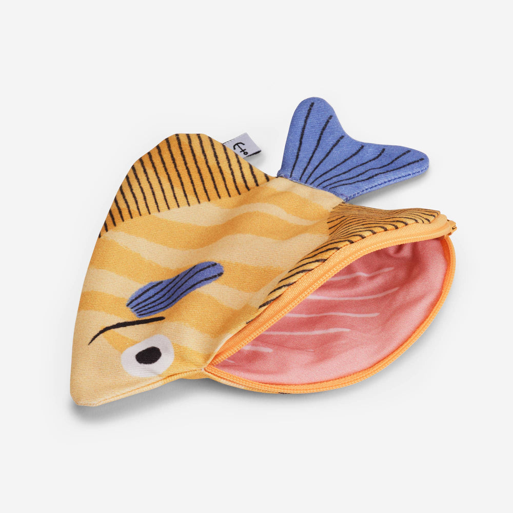 Don Fisher Geldbeutel Baumwolltäschchen | Silberflossenblatt gelb | Moonyfish yellow | Täschchen bei Nauli and Stories