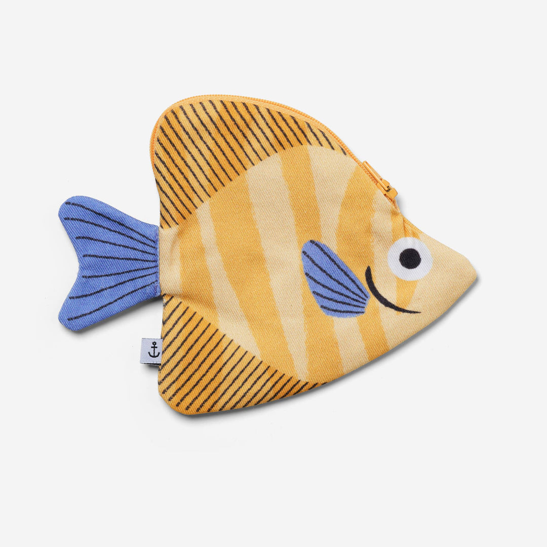 Don Fisher Geldbeutel Baumwolltäschchen | Silberflossenblatt gelb | Moonyfish yellow | Täschchen bei Nauli and Stories